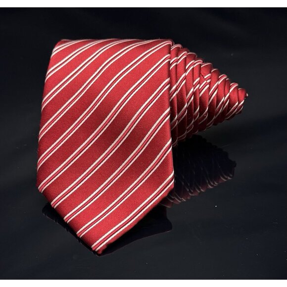 DONALD J TRUMP MEN'S TIE RED/STRIPED WIDTH: 3.5” LENGTH: 59.5” - Picture 2 of 6
